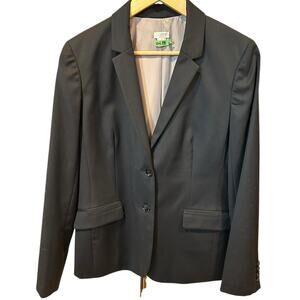 J. CREW Black Wool Blend Blazer 2-button Suit Jacket Work Bossgirl Women's 12